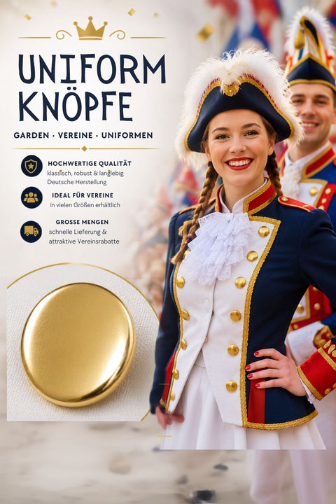 Uniformknöpfe – klassische, robuste und langlebige Knöpfe für Jacken und Mäntel