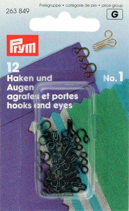 Haken und Augen HOE-7schw 263849