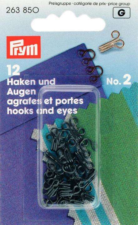 Haken und Augen HOE-7schw 263850