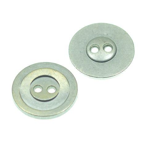 Metallknopf mit Wappenmotiv in Silber mit 2-Loch-Befestigung in 18–23 mm