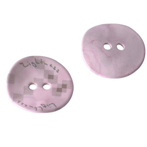 Echter Perlmuttknopf Natur in Rosa/Pink mit 2-Loch-Befestigung