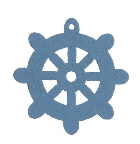 Steuerrad aus Holz AN-19 Hellblau
