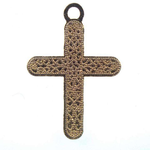Kreuz Anhänger hell Gold