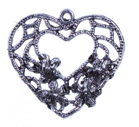 Herz Schmuck Anhänger mit Blume