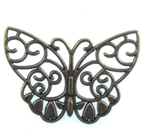 Schmuck Anhänger Schmetterling Altgold
