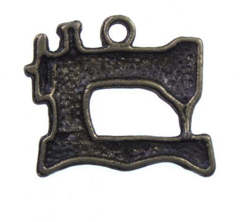 Nähmaschinen Schmuck Anhänger Altgold