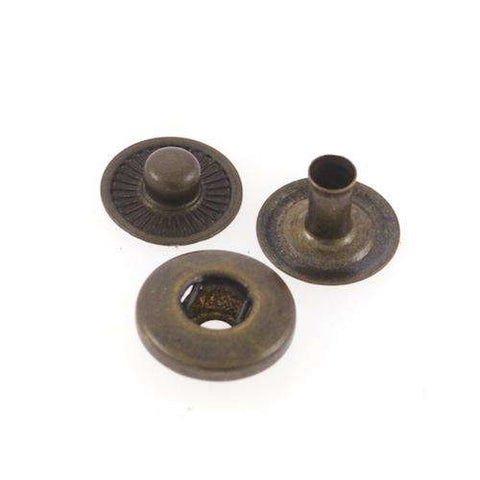 Druckknöpfe Quadratmuster NK-107-inox-antik