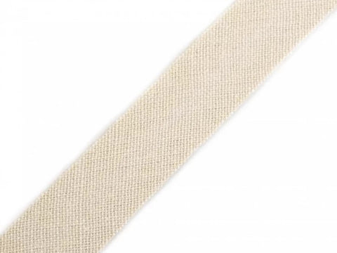 Schrägband Zum Einfassen aus Baumwolle gefalzt B-3-Creme