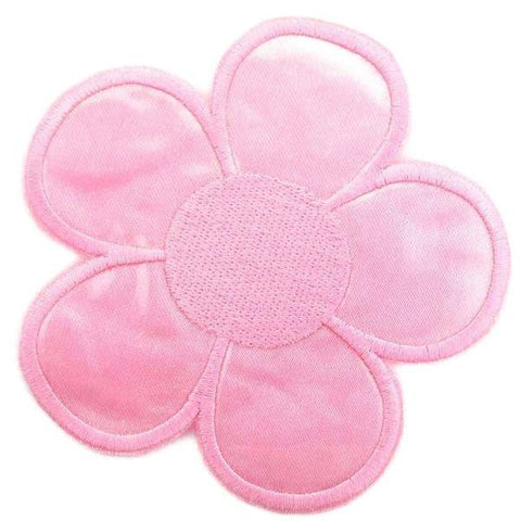 Applikation rosa Satin Blume