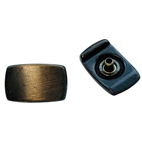 Kanten Druckknopf aus gebürstetem Messing – zum Vernieten, erhältlich in 15 mm & 20 mm, ideal für Kleidung, Taschen und Accessoires