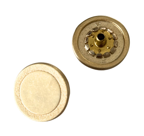 Druckknopf flach mit Rillen Rand NK-201-gold, mit S-Feder / Anorak Verschluss
