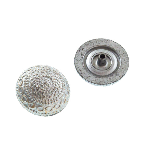 Druckknöpfe Halbkugel Ornament nk-46-silber