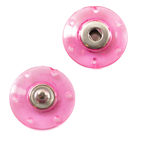 Druckknöpfe transparent pink
