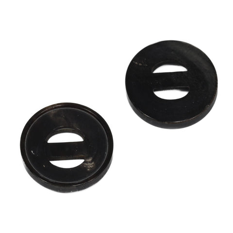 Braun Hornknopf mit Stegknopf-Befestigung HK-1-SCHWARZ-BRAUN