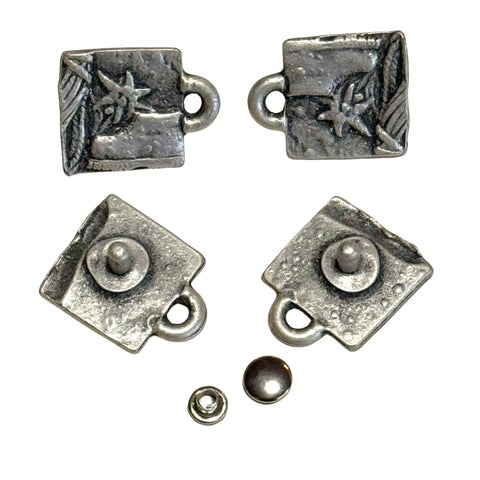 Edelweiß-Ösen Niete TN-4 in 23 mm – ideal für Trachten, Dirndl und DIY-Projekte
