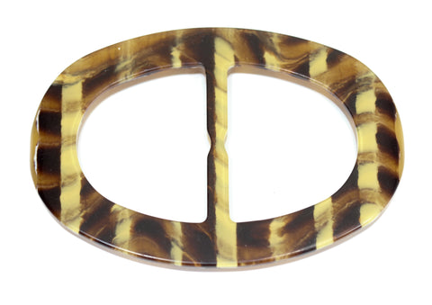 Gürtelschnalle Oval beige braun