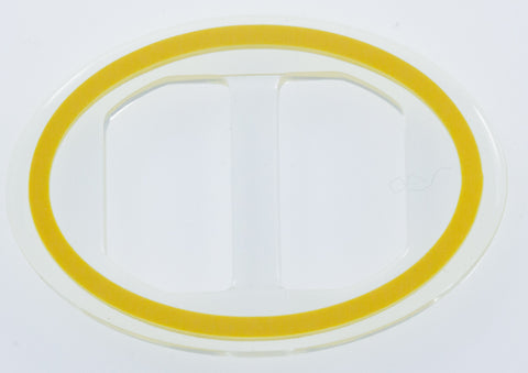 Gürtelschnalle Oval S-28-transp.-gelb