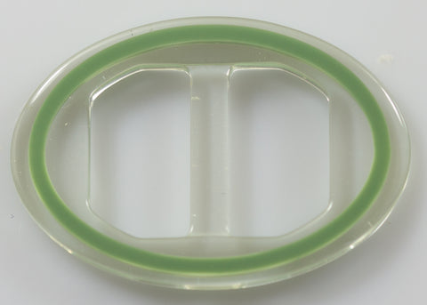 Gürtelschnalle Oval S-28-transp.-grün