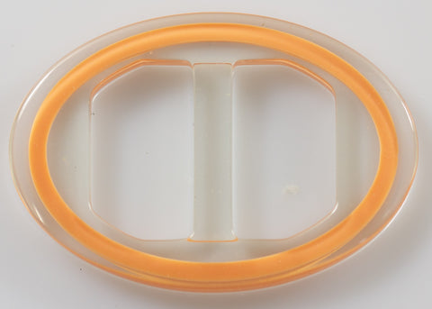 Gürtelschnalle Oval S-28-transp.-orange
