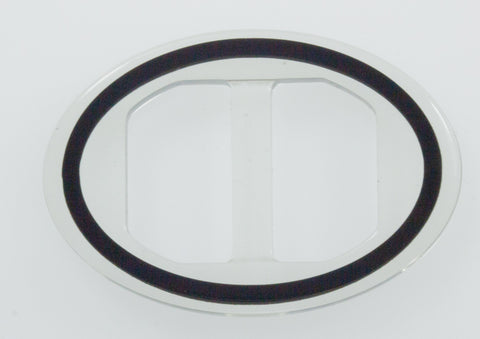 Gürtelschnalle Oval S-28-transp.-schwarz
