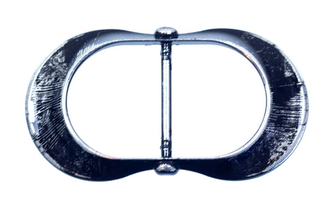 Gürtelschnalle Oval s-49-schwarz-silber