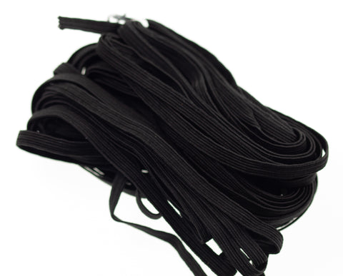 Schmales Gummiband in Schwarz 9 Meter Stück
