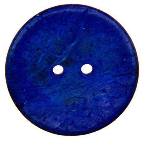Blau Kokos-Holzknopf aus Kokosholz mit 2-Loch-Befestigung HK-181-BLAU-2