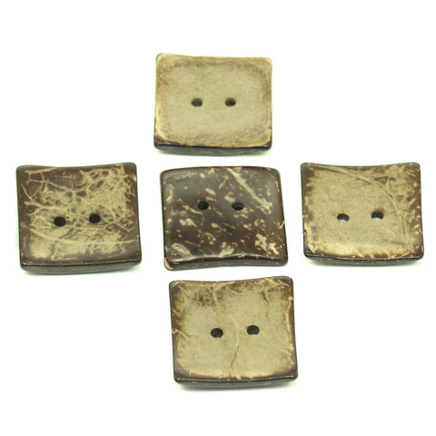 Braun Kokos-Holzknopf aus Kokosholz mit 2-Loch-Befestigung HK-SO-160