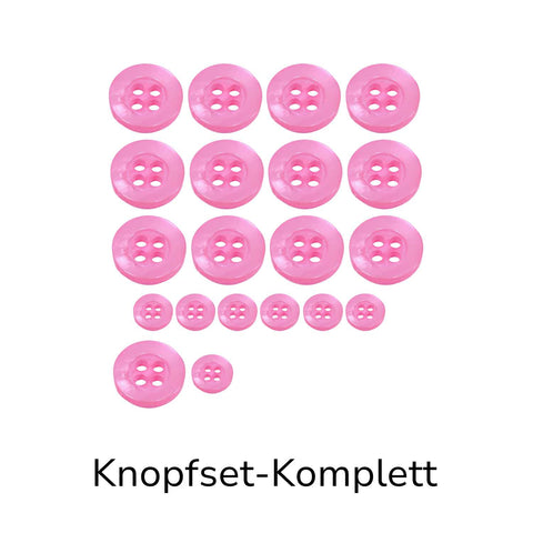 Hemdknöpfe Set Komplett rosa kaufen – 4-Loch Ersatzknöpfe in verschiedenen Größen für Hemden, Blusen und DIY Nähprojekte