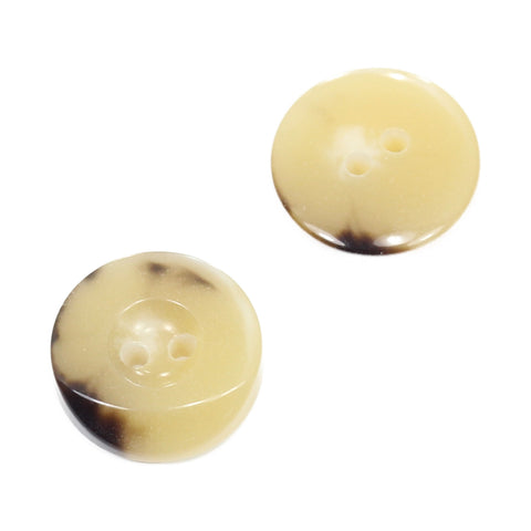 Beige Hornimitatknopf HI-79 mit 2-Loch als Blazer- und Sakkoknopf