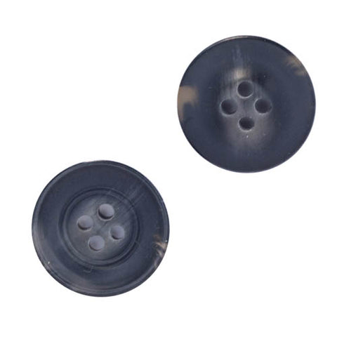 Anthrazit Hornimitatknopf HI-93 mit 4-Loch als Mantel- und Jackenknopf