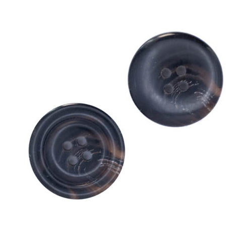 Braun Hornimitatknopf HI-94 mit 4-Loch als Blazer- und Sakkoknopf