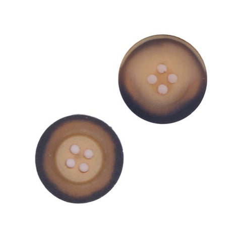 Hellbraun Hornimitatknopf HI-99 mit 4-Loch als Blazer- und Sakkoknopf