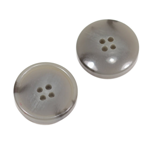 Grau Hornimitatknopf HI-83 mit 4-Loch als Blazer- und Sakkoknopf
