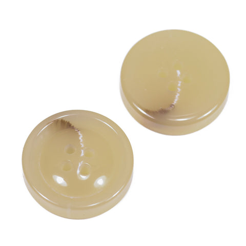 Beige Hornimitatknopf HI-84 mit 4-Loch als Blazer- und Sakkoknopf