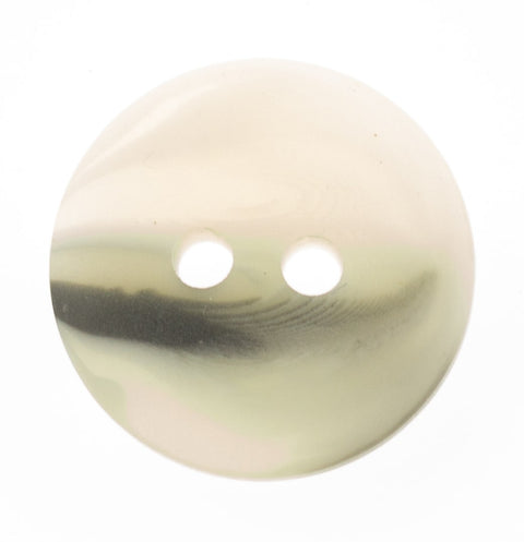 Creme-Natur Hornimitatknopf HI-49 mit 2-Loch als Hosenknopf