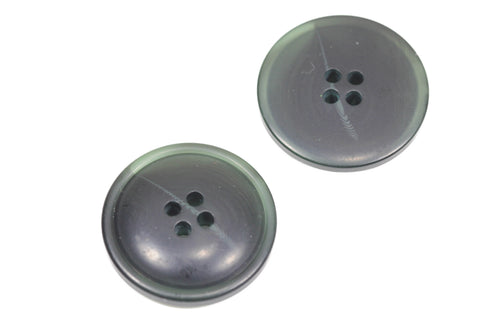 Grau Hornimitatknopf HI-81 mit 4-Loch als Mantel- und Jackenknopf