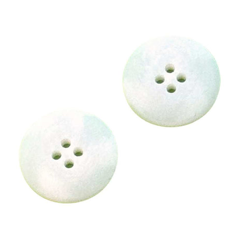Creme-Natur-Blau Hornimitatknopf HI-126 mit 4-Loch als Mantel- und Jackenknopf