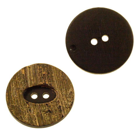Braun Hornimitatknopf mit 2-Loch-Befestigung HK-12