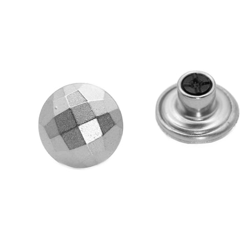 Jeansknöpfe mit Facettierter silber