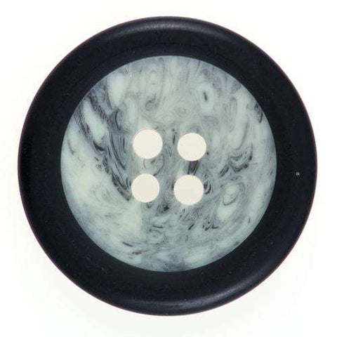 Knopf 4-Loch grau schwarz KG-78