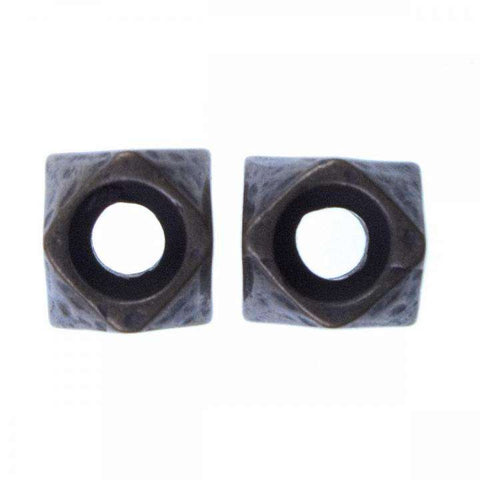 Würfel Kordelenden aus Metall Messing KOE-19ag