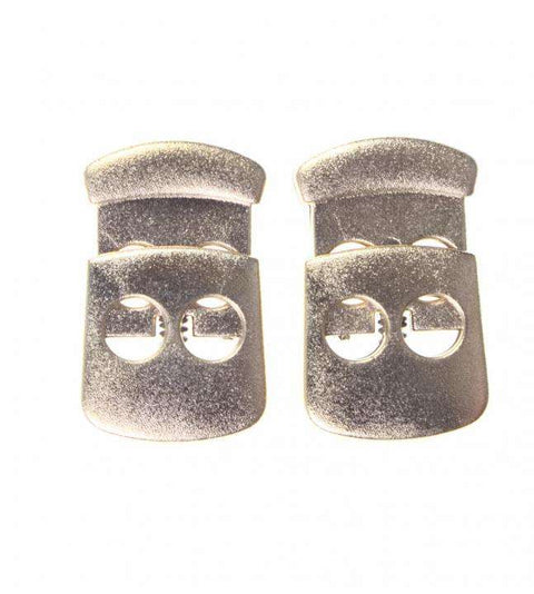 Kordelstopper 2-Loch Kunststoff Gold KOST-7g