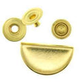 Kanten Druckknöpfe halbrund Gold