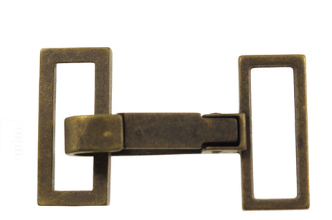 Taschen Karabiner  mit Rechteckig alt Messing PK-11ag