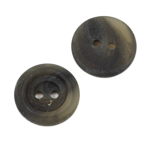 Braun Hornimitatknopf HI-80 mit 2-Loch als Blazer- und Sakkoknopf