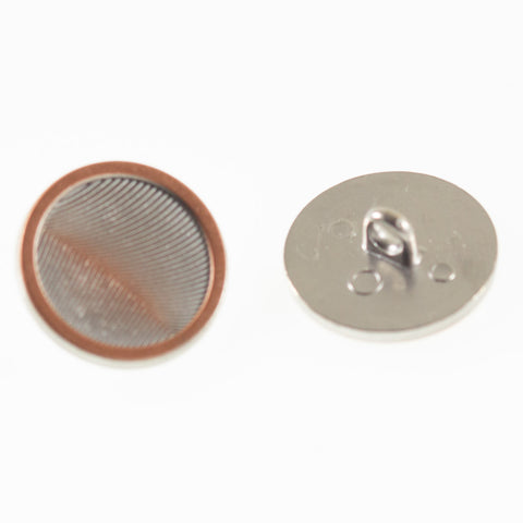 Metallknopf in Silber-Kupfer mit Öse-Befestigung in 15–20 mm