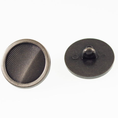 Metallknopf in Schwarz mit Öse-Befestigung in 18 mm