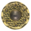 Metallknopf mit Trachtenoptik in Gold mit Öse-Befestigung in 15–23 mm