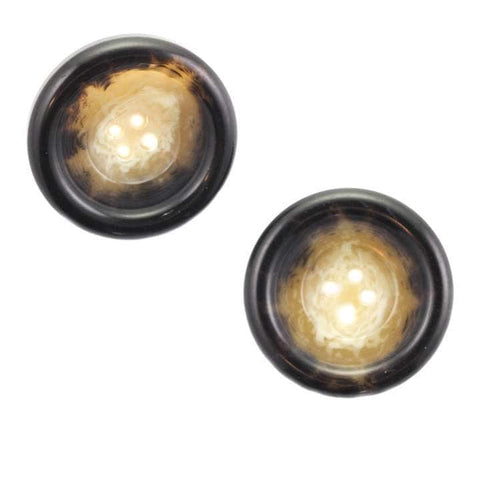 Braun Hornimitatknopf HI-31 mit 4-Loch als Blazer- und Sakkoknopf